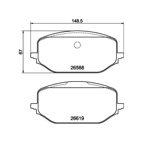 MDB3349 - Brake Pad Set, disc brake 