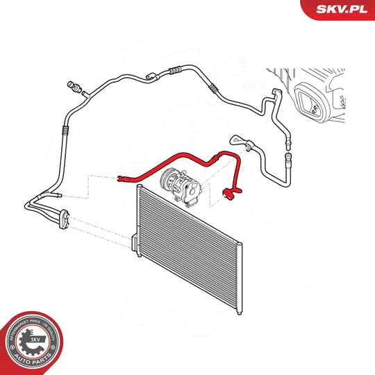 54SKV615 - High-/Low Pressure Line, air conditioning 