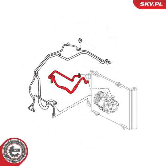 43SKV595 - High-/Low Pressure Line, air conditioning 