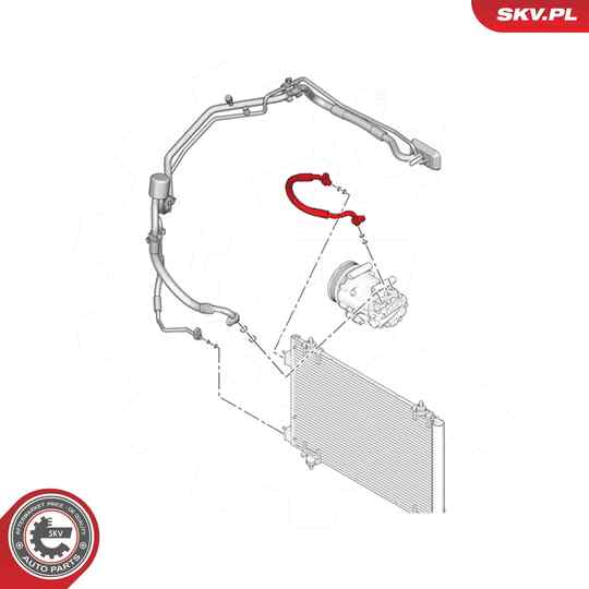 43SKV598 - High-/Low Pressure Line, air conditioning 