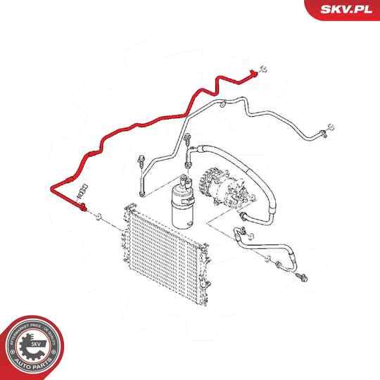 54SKV689 - Varibelttrycksledning, klimatanläggning 