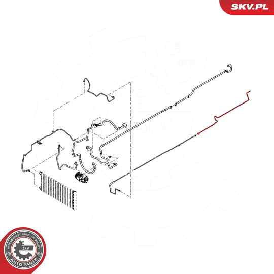 54SKV617 - Korkeapaine-/matalapainejohto, ilmastointilaite 