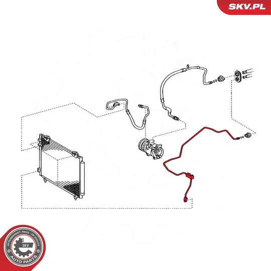 54SKV711 - Varibelttrycksledning, klimatanläggning 