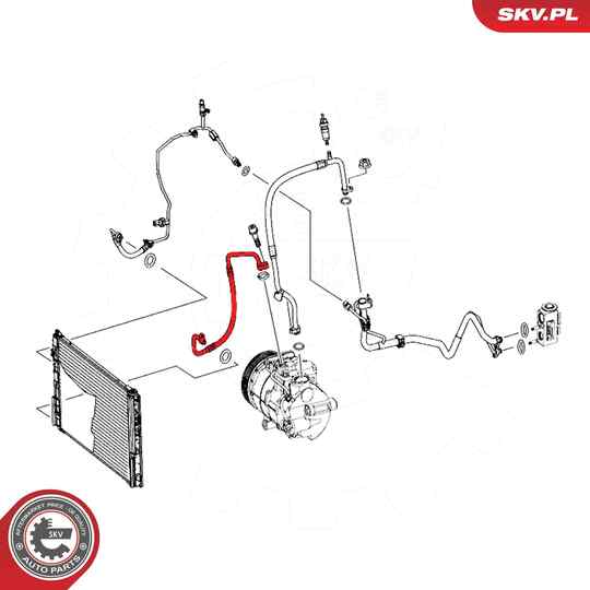 54SKV651 - High-/Low Pressure Line, air conditioning 