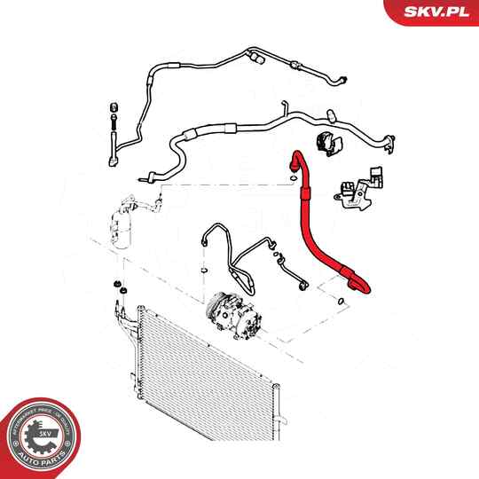 54SKV621 - High-/Low Pressure Line, air conditioning 