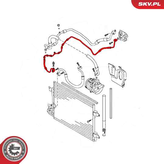 54SKV718 - High-/Low Pressure Line, air conditioning 