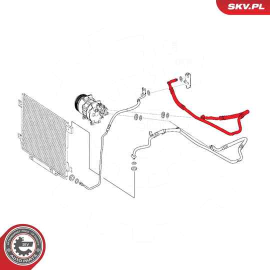 54SKV653 - High-/Low Pressure Line, air conditioning 