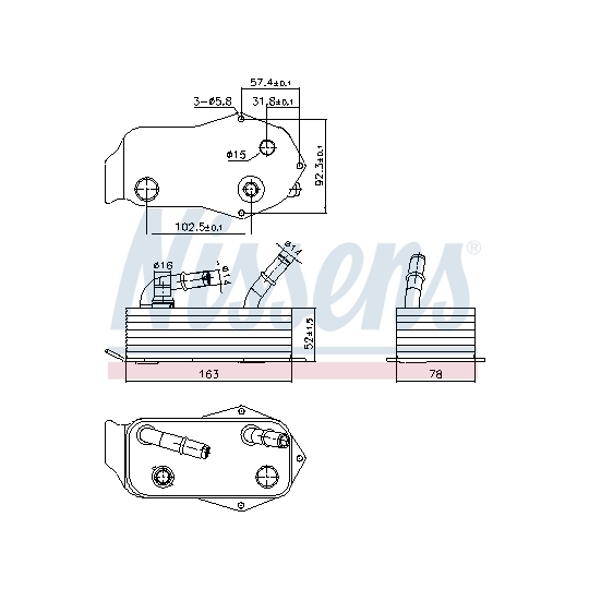 91353 - Oil Cooler, automatic transmission 