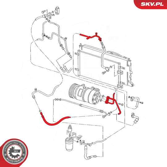 54SKV702 - High-/Low Pressure Line, air conditioning 