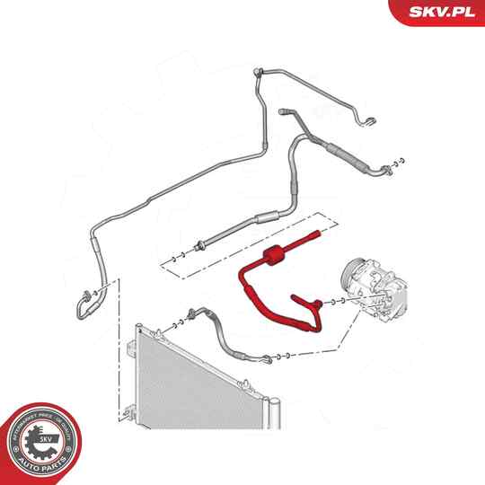 54SKV601 - High-/Low Pressure Line, air conditioning 