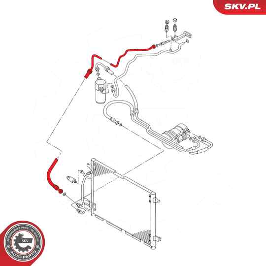 43SKV574 - Varibelttrycksledning, klimatanläggning 