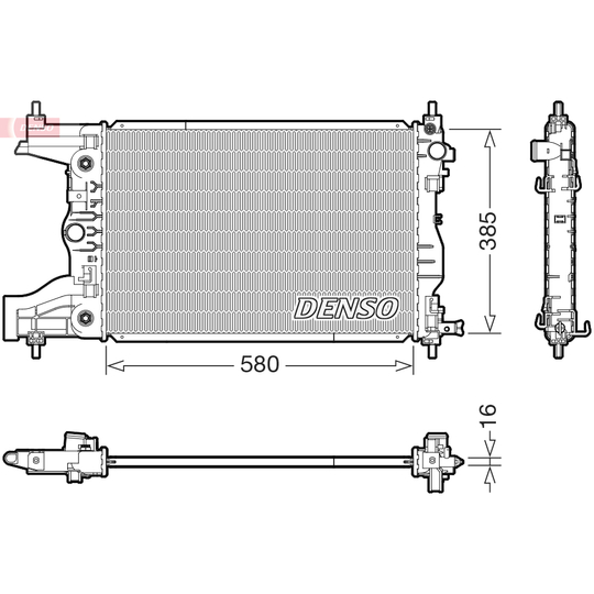 DRM15016 - Radiator, engine cooling 