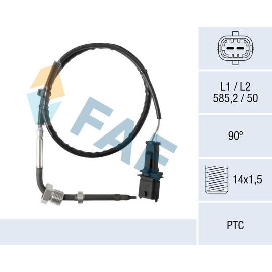 68136 - Sensor, avgastemperatur 