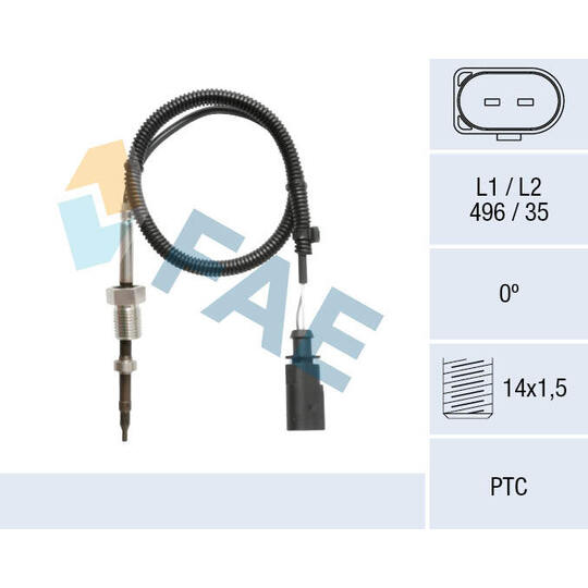 68118 - Sensor, avgastemperatur 