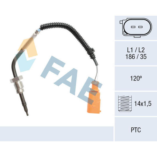 68111 - Sensor, avgastemperatur 