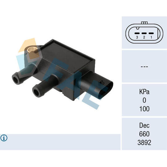 16160 - Sensor, avgastryck 