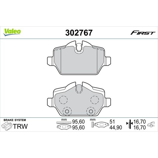 302767 - Brake Pad Set, disc brake 