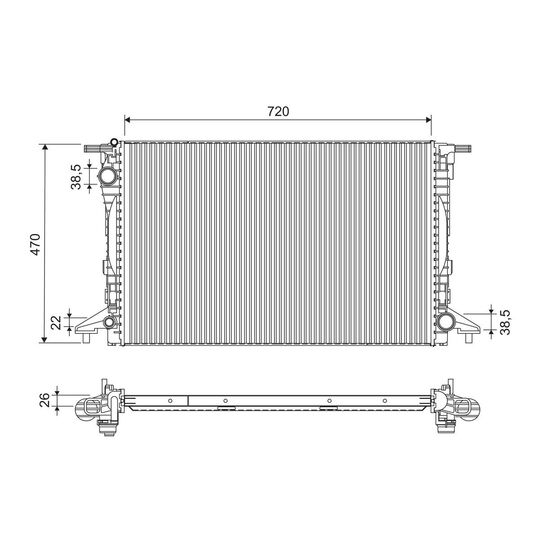 701293 - Radiaator, mootorijahutus 