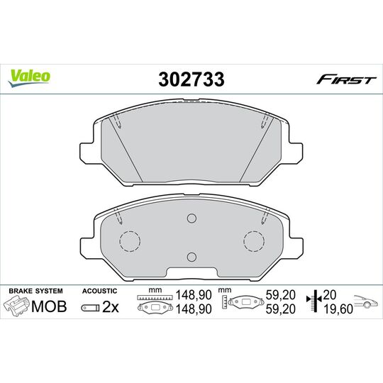 302733 - Brake Pad Set, disc brake 