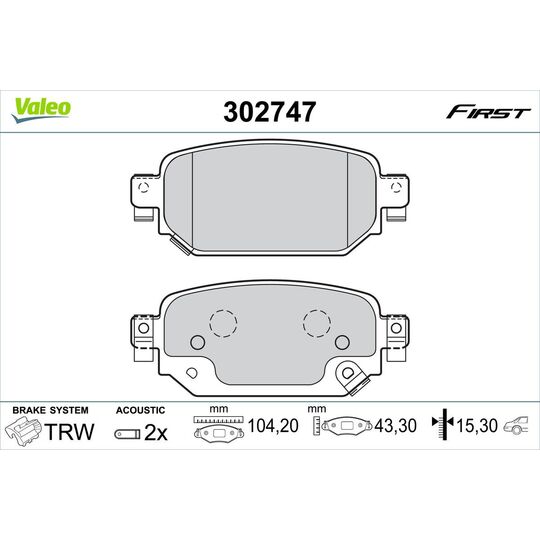 302747 - Brake Pad Set, disc brake 