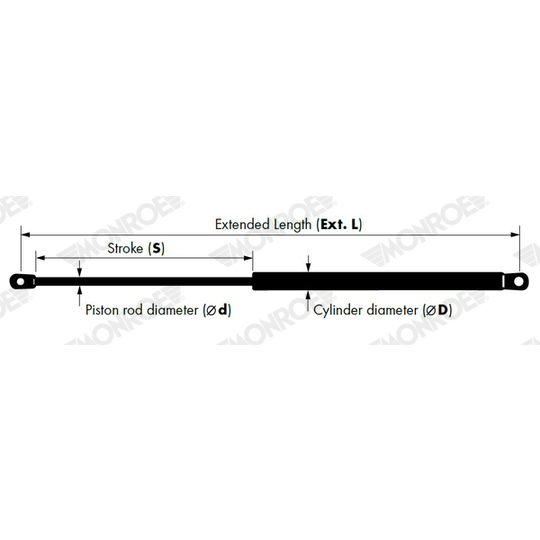 ML6501 - Gas Spring, boot-/cargo area 