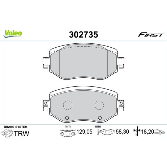 302735 - Brake Pad Set, disc brake 