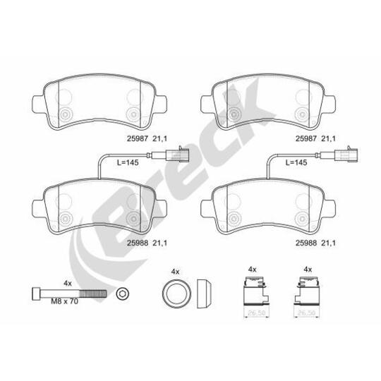 25987 00 653 00 - Brake Pad Set, disc brake 