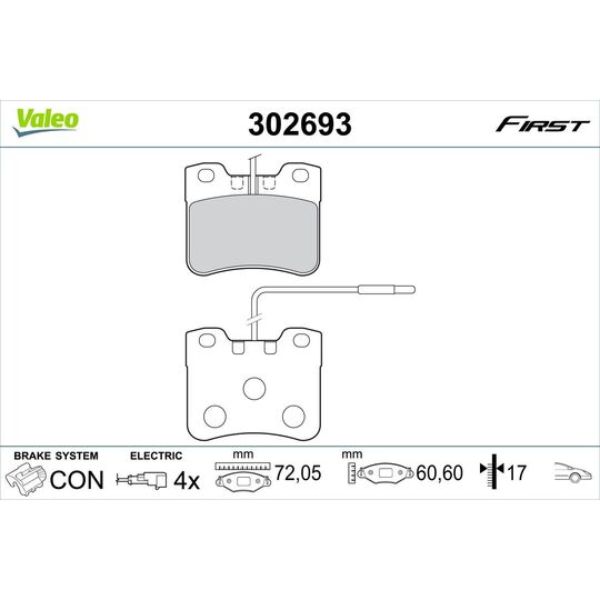 302693 - Brake Pad Set, disc brake 