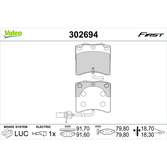 302694 - Brake Pad Set, disc brake 