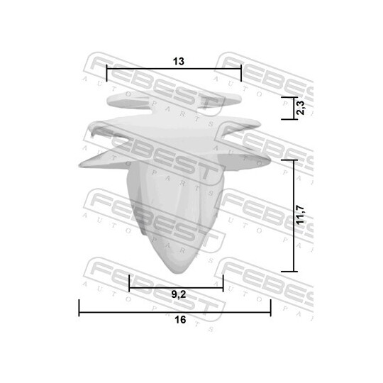 88570-038 - Clip, trim/protective strip 