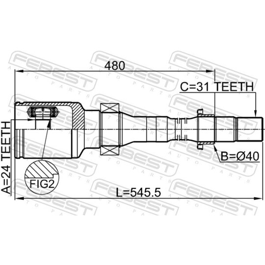 0511-GJATRH - Joint Kit, drive shaft 