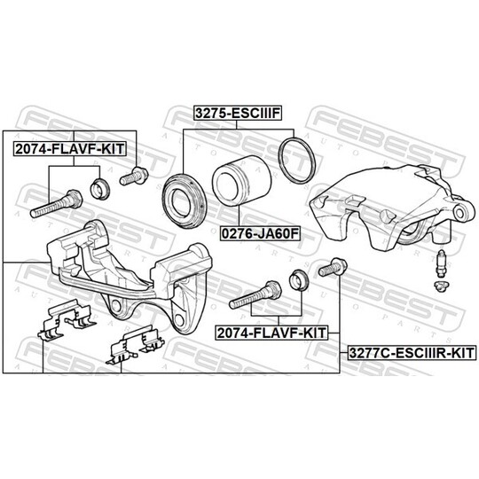 3277C-ESCIIIR-KIT - Pidurisadula kinnituskomplekt 