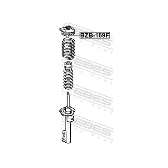 BZB-169F - Anti-Friction Bearing, suspension strut support mounting 