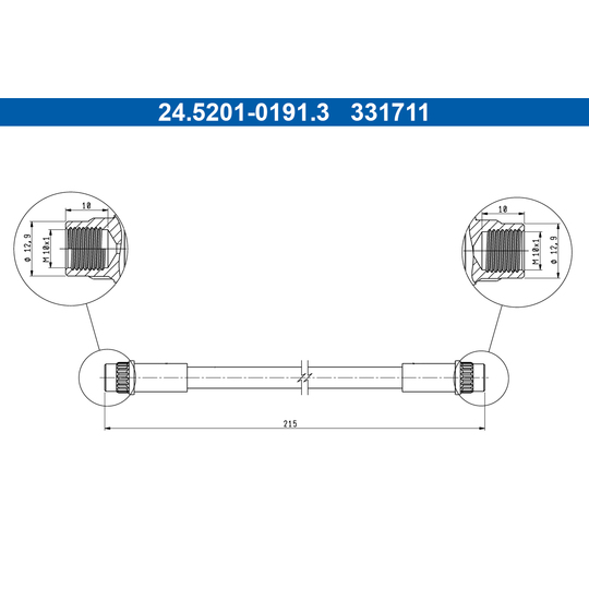 24.5201-0191.3 - Brake Hose 