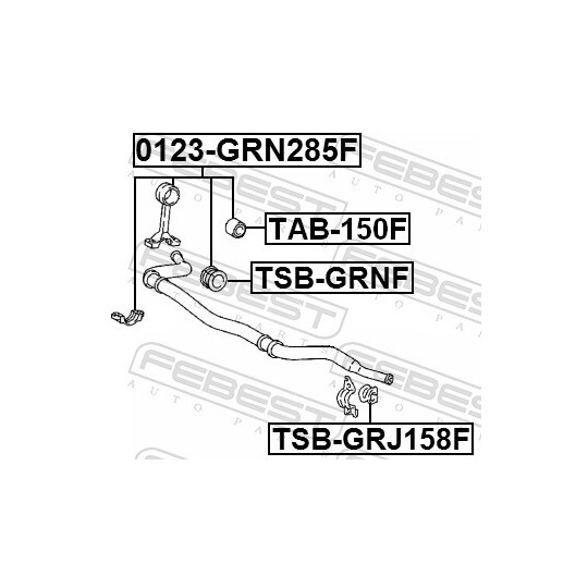 0123-GRN285F - Rod/Strut, stabiliser 