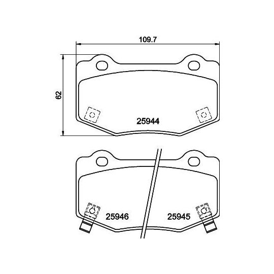 8DB 355 043-851 - Brake Pad Set, disc brake 