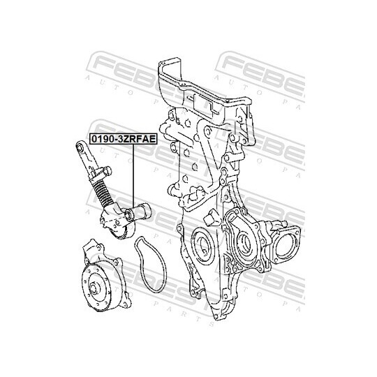 0190-3ZRFAE - Belt Tensioner, v-ribbed belt 