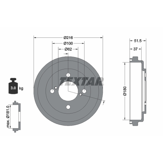 94049600 - Brake Drum 