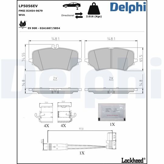 LP5056EV - Brake Pad Set, disc brake 