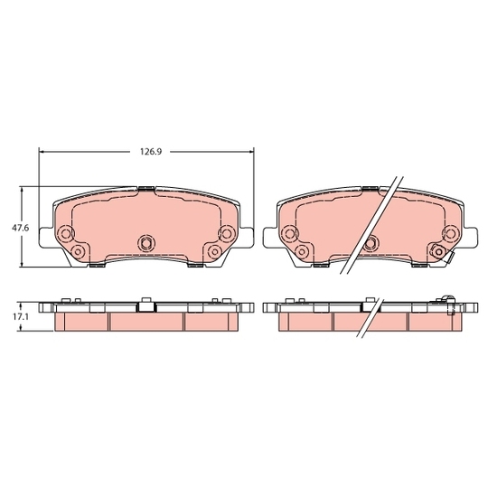 GDB2388 - Brake Pad Set, disc brake 