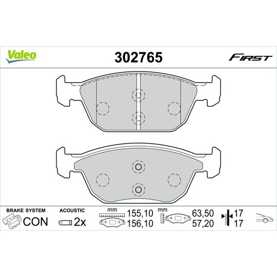 302765 - Brake Pad Set, disc brake 