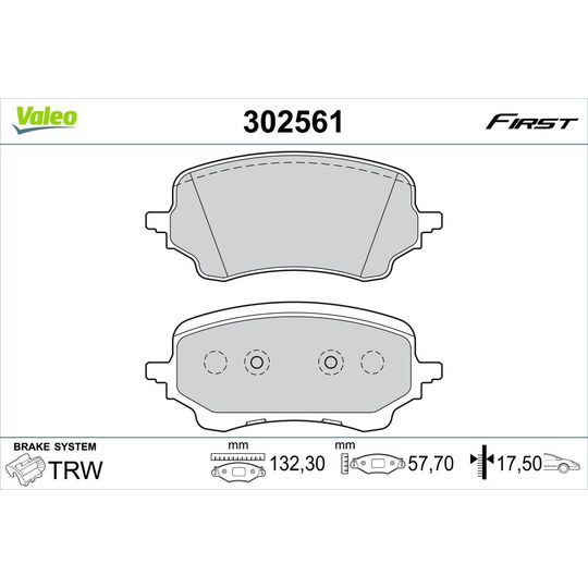 302561 - Brake Pad Set, disc brake 