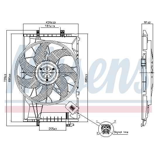 850078 - Ventilaator, mootorijahutus 