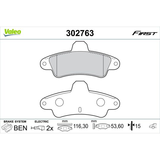 302763 - Brake Pad Set, disc brake 