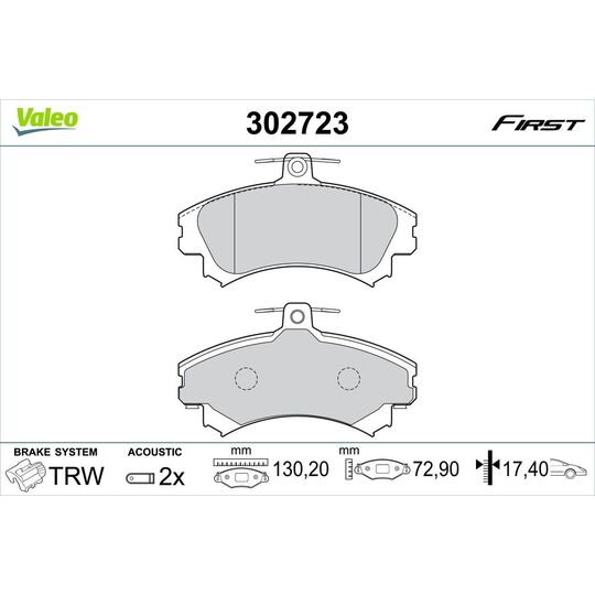 302723 - Brake Pad Set, disc brake 