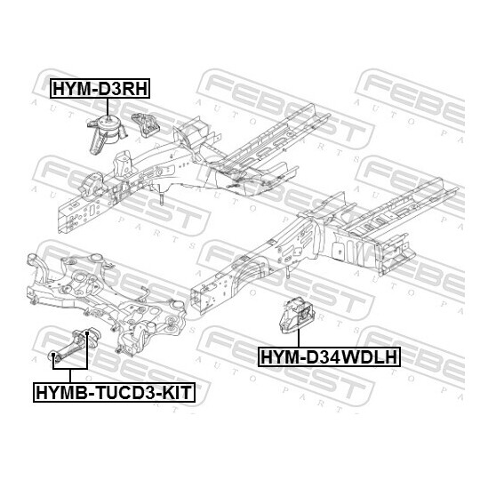 HYM-D34WDLH - Engine Mounting 