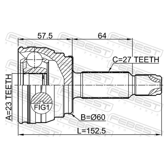 1210-ELN19 - Joint Kit, drive shaft 