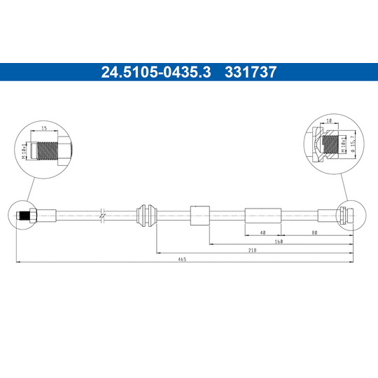 24.5105-0435.3 - Brake Hose 