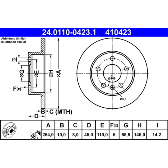 24.0110-0423.1 - Brake Disc 