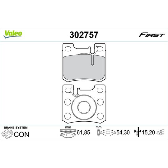 302757 - Brake Pad Set, disc brake 